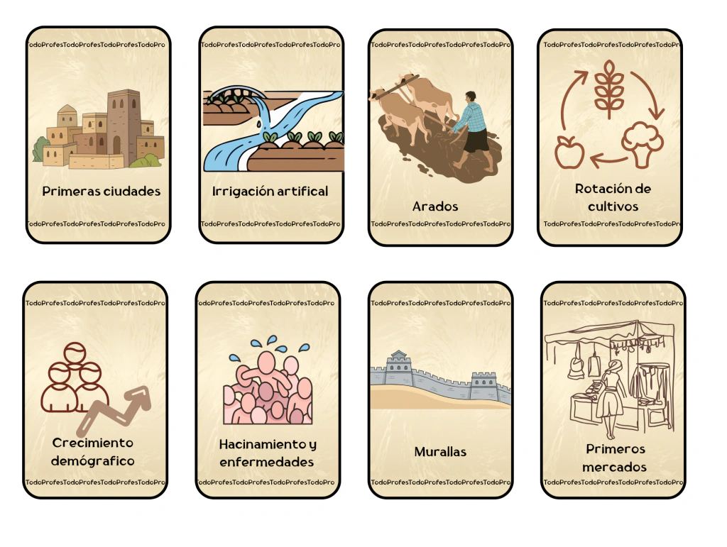 Juego de cartas- Neolítico, Paleolítico y Edad de los metales — 2